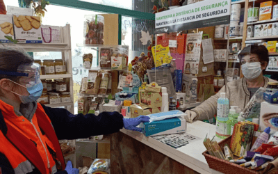 Reparto de mascarillas en los comercios de Soto del Real