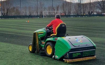 Concluidos los trabajos de mantenimiento del campo de fútbol de Manzanares El Real