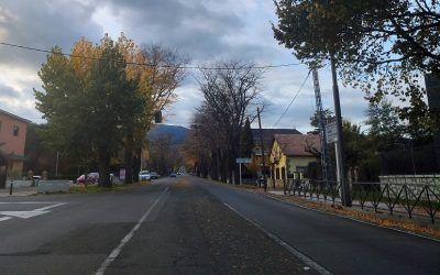 Obras de remodelación del Paseo de la Alameda en Guadarrama