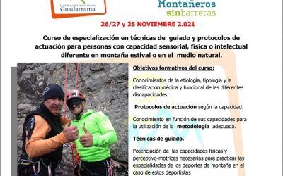 La Escuela de Montaña Adaptada de Guadarrama pone en marcha un nuevo curso