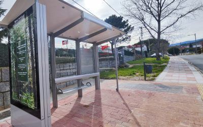 Nueva marquesina para la espera de viajeros en Guadarrama