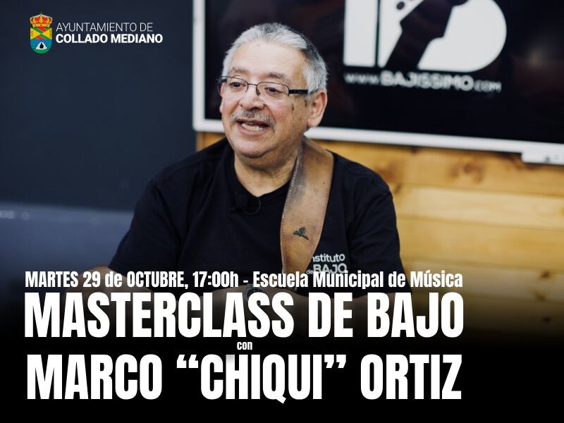 Masterclass de Bajo en la Escuela Municipal de Música de Collado Mediano