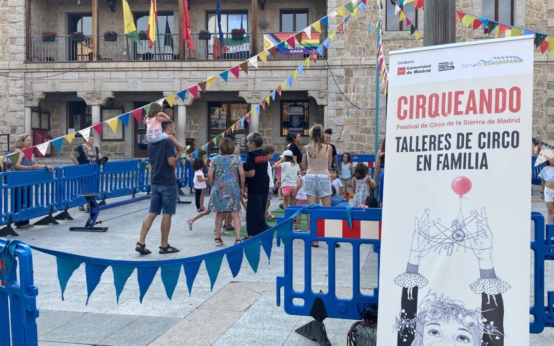 La Sierra de Guadarrama acoge talleres familiares de circo